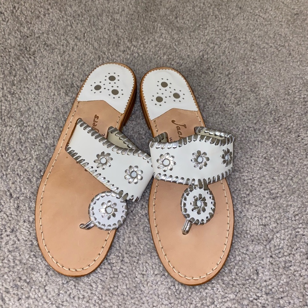 Jack Rogers White & Gold